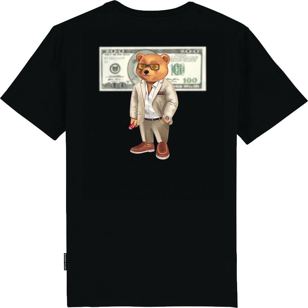 Baron filou organic backprint t-shirt filou XCII - zwart