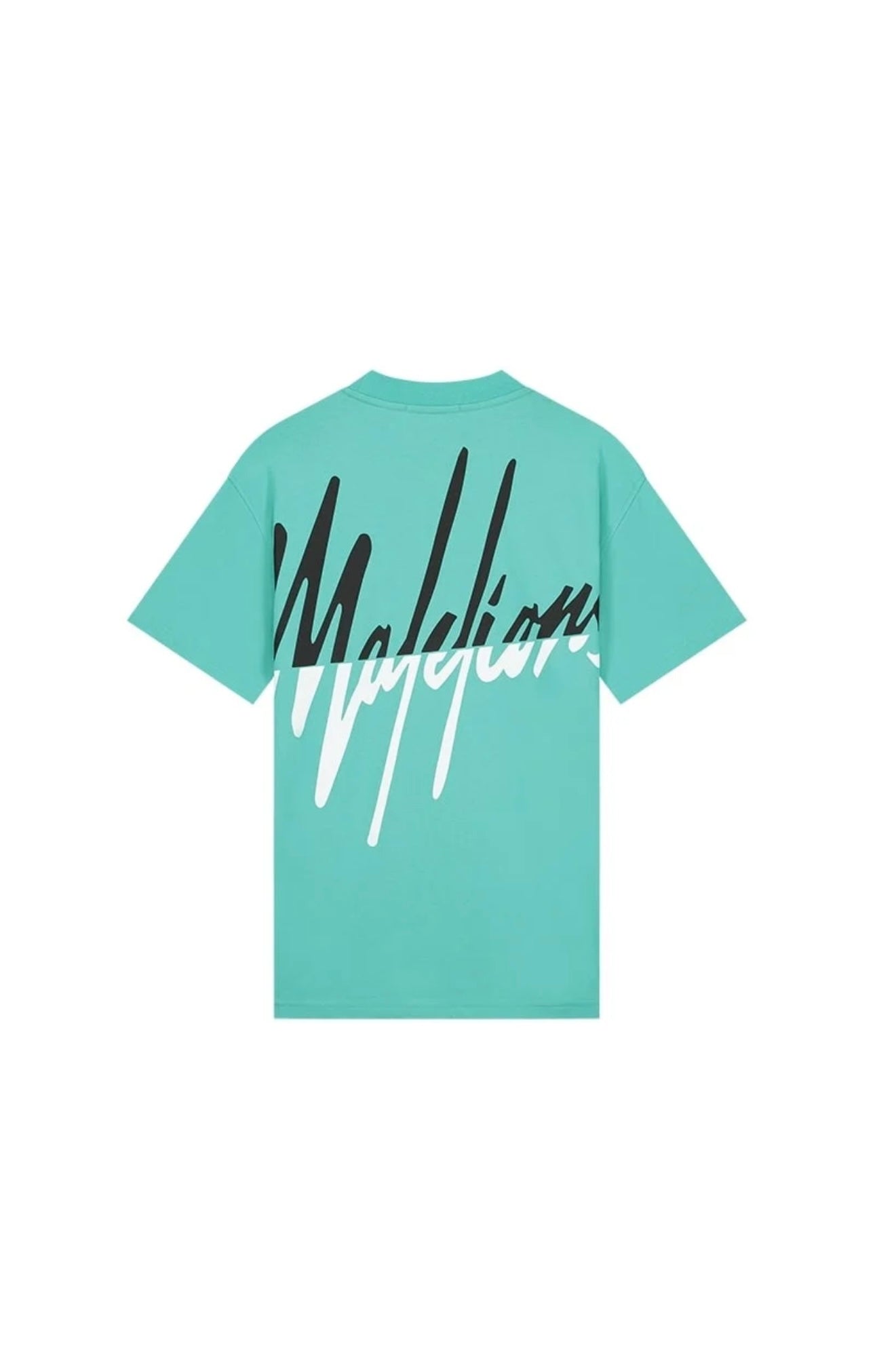 Malelions men split t-shirt - turquoise/black