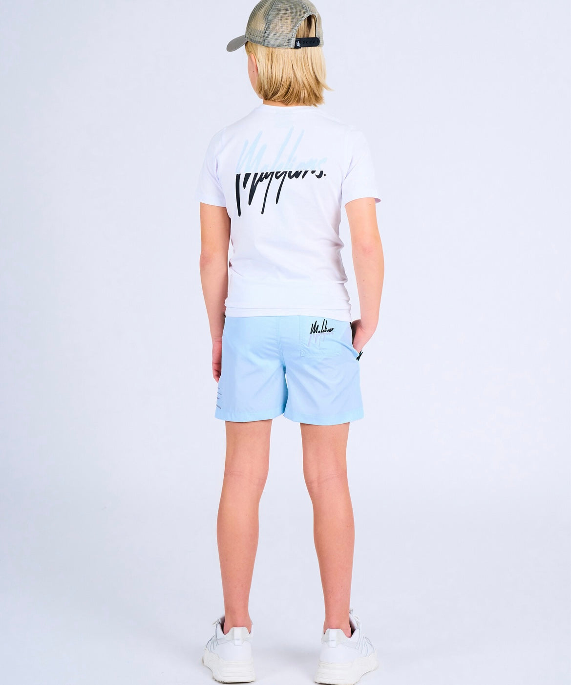 Malelions junior split t-shirt - white/blue