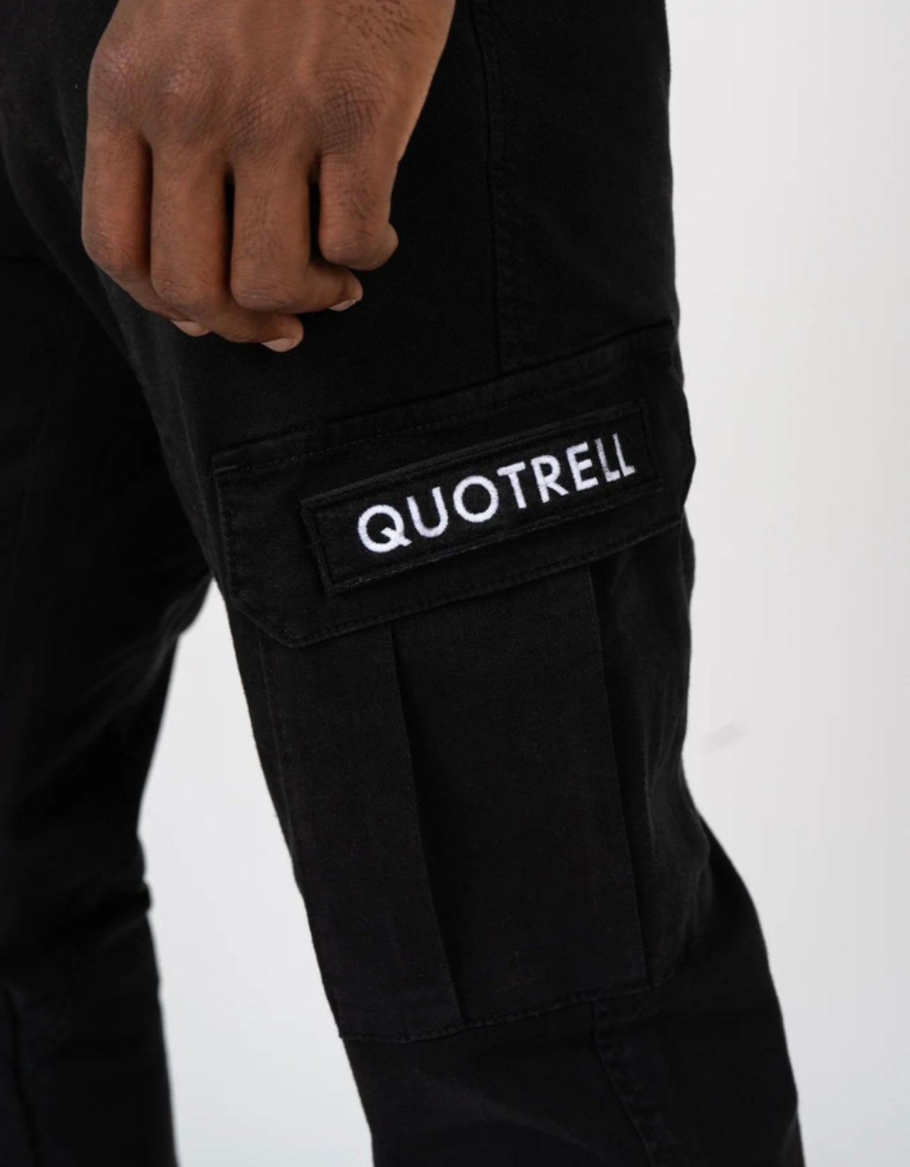 Quotrell brockton cargo pants - black