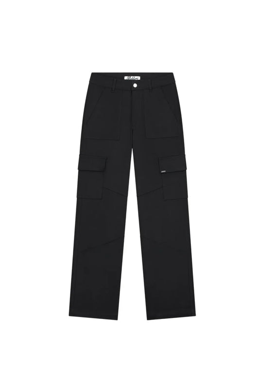 Malelions women straight leg cargo pants - black