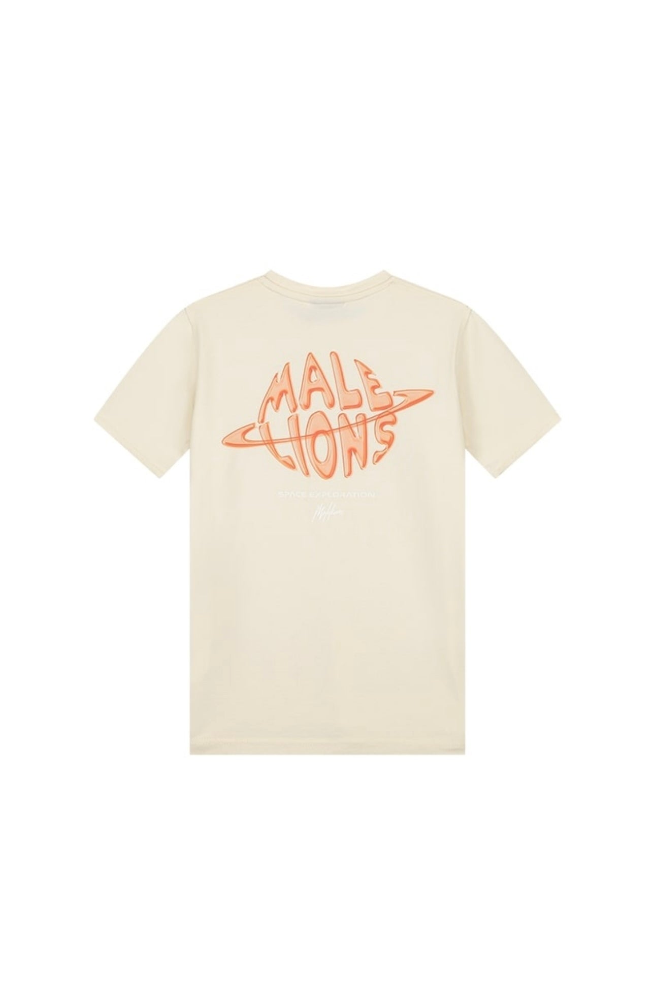 Malelions junior space t-shirt - beige/orange
