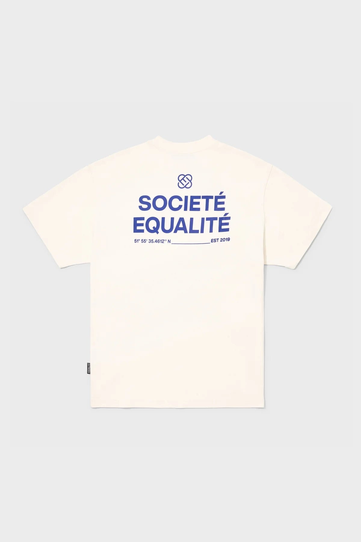 Equalite societé oversized tee - off white/blue