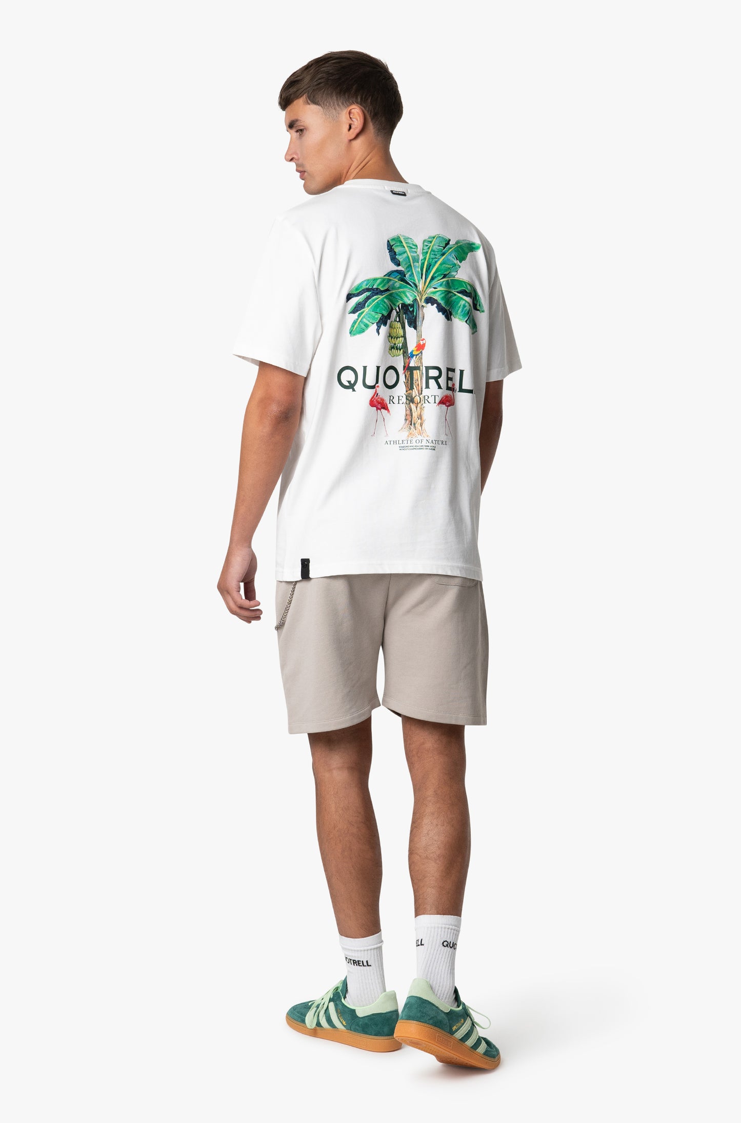 Quotrell resort t-shirt - off white/green