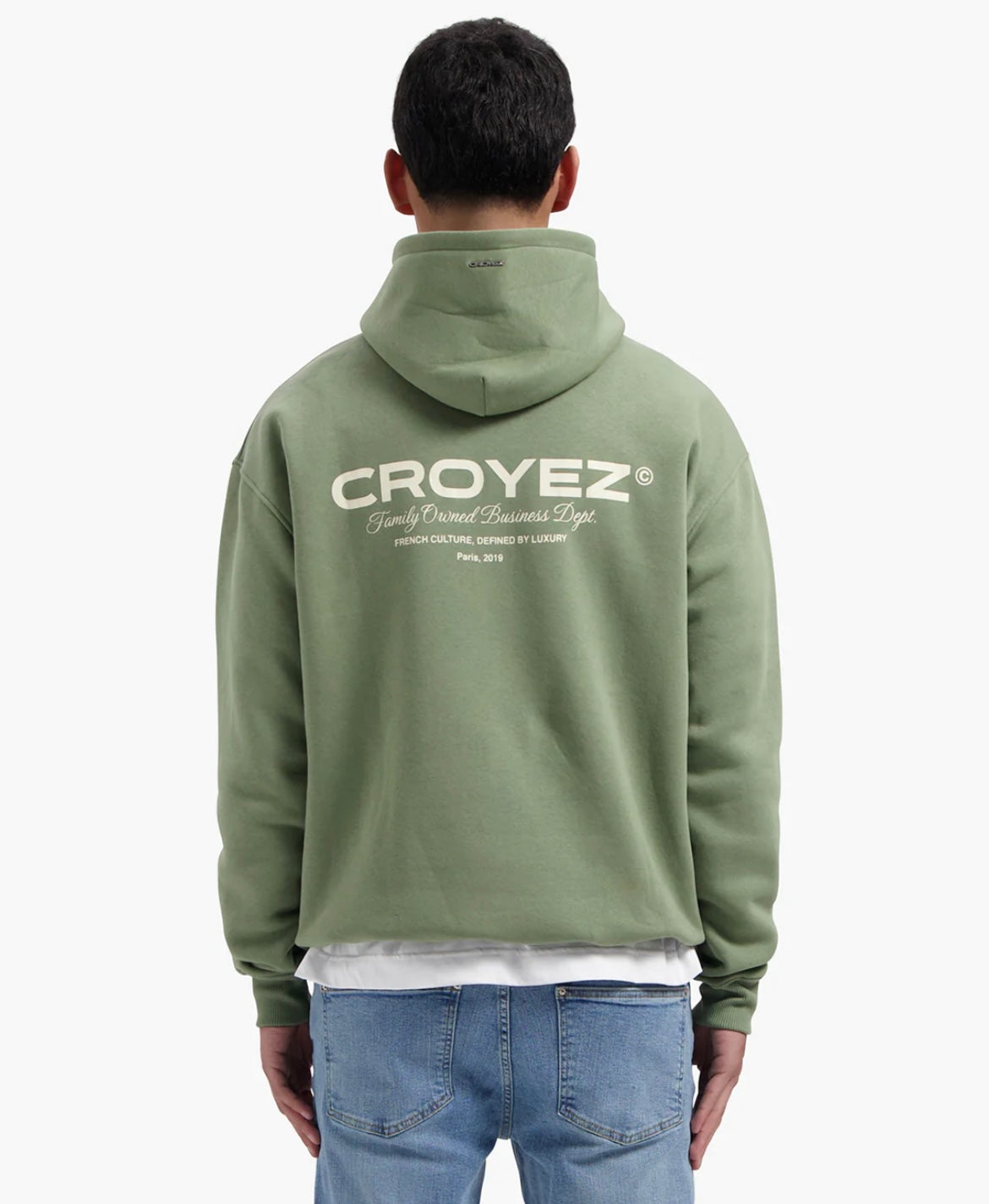 Croyez family owned business hoodie - washed olive