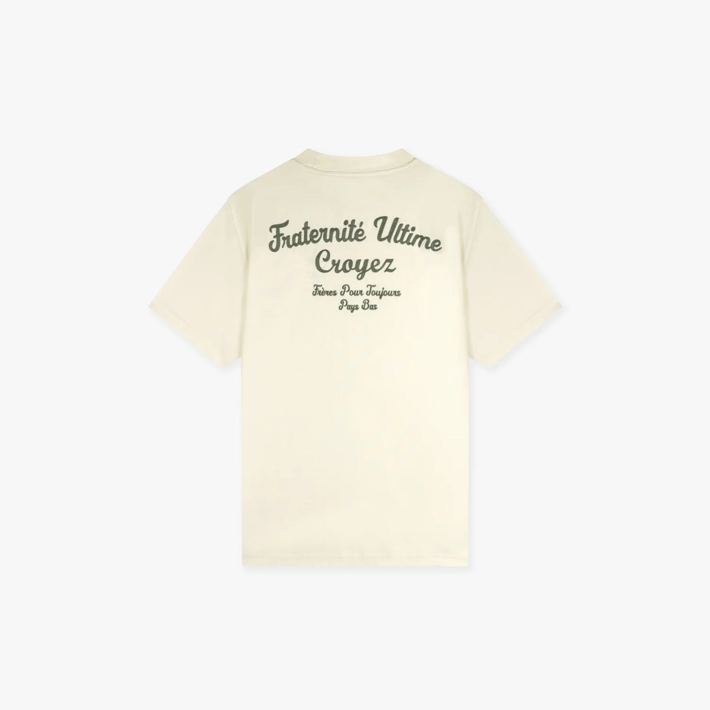 Croyez fraternité t-shirt - buttercream/washed olive