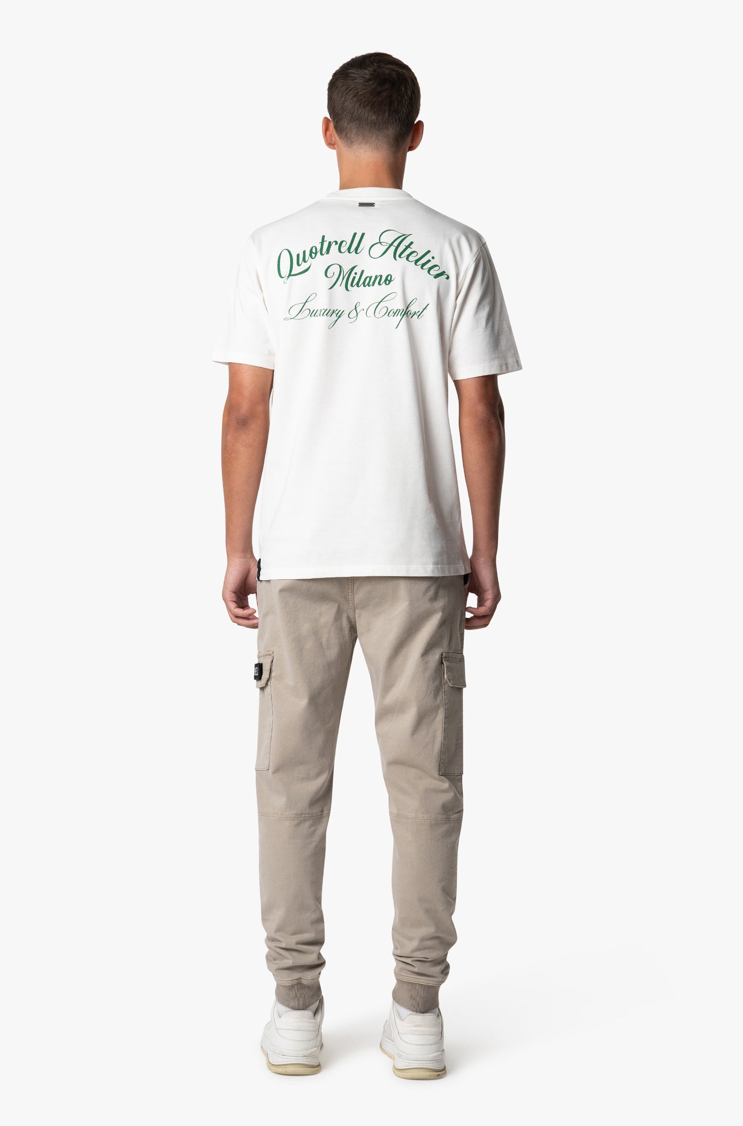 Quotrell atelier milano t-shirt - off white/green