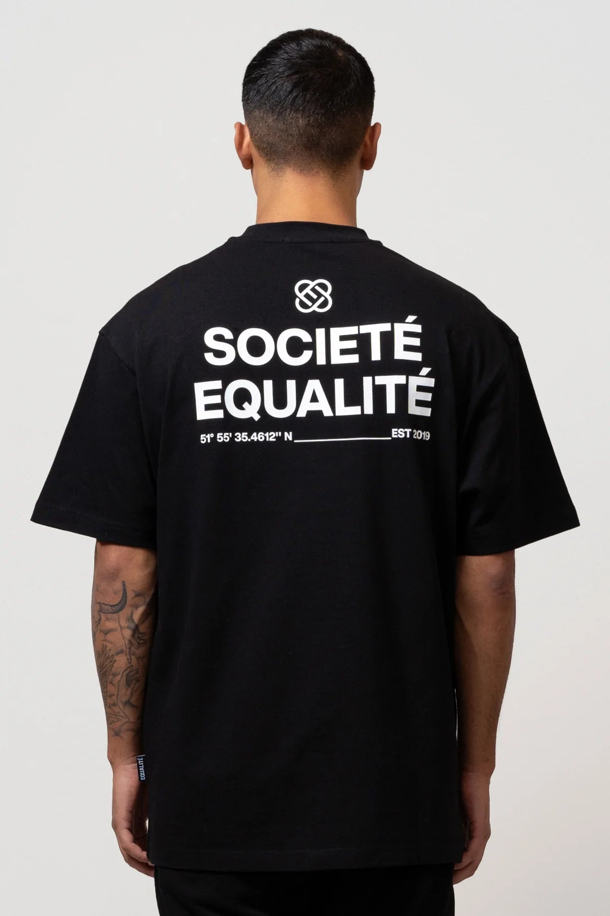 Equalite societé oversized tee - black