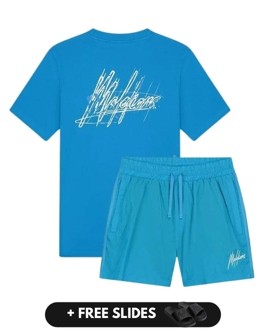malelions men atlanta swimshort set - bright blue