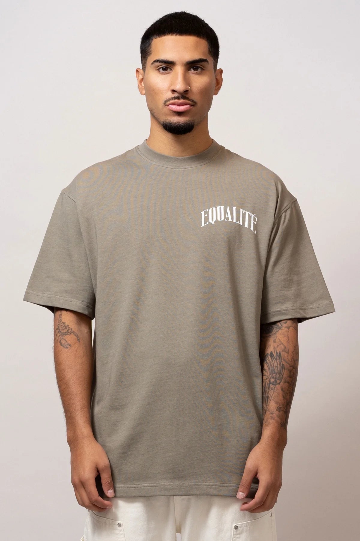 Equalite oliver oversized tee - taupe