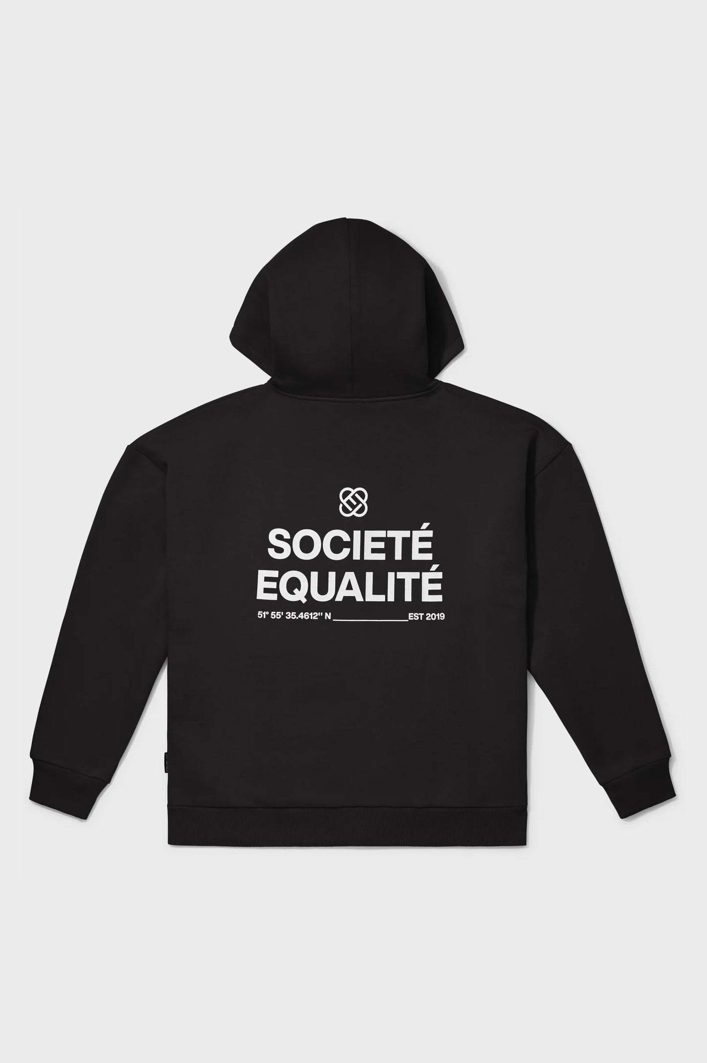 Equalite societe oversized full zip hoodie - black