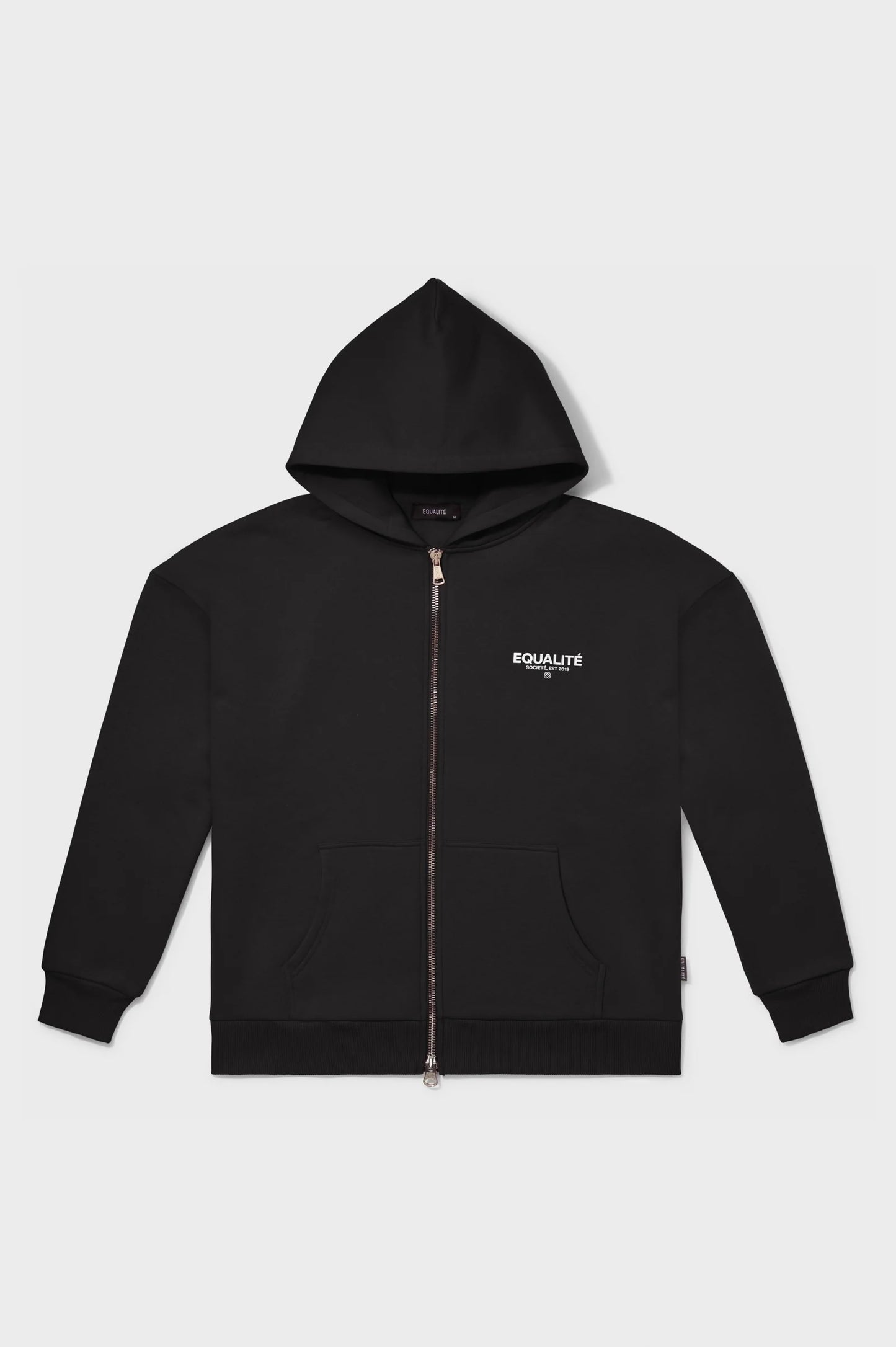 Equalite societe oversized full zip hoodie - black