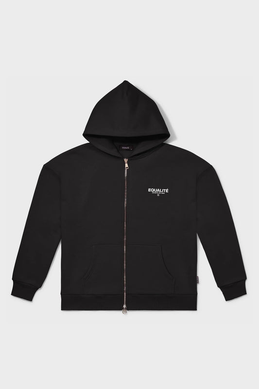Equalite societe oversized full zip hoodie - black