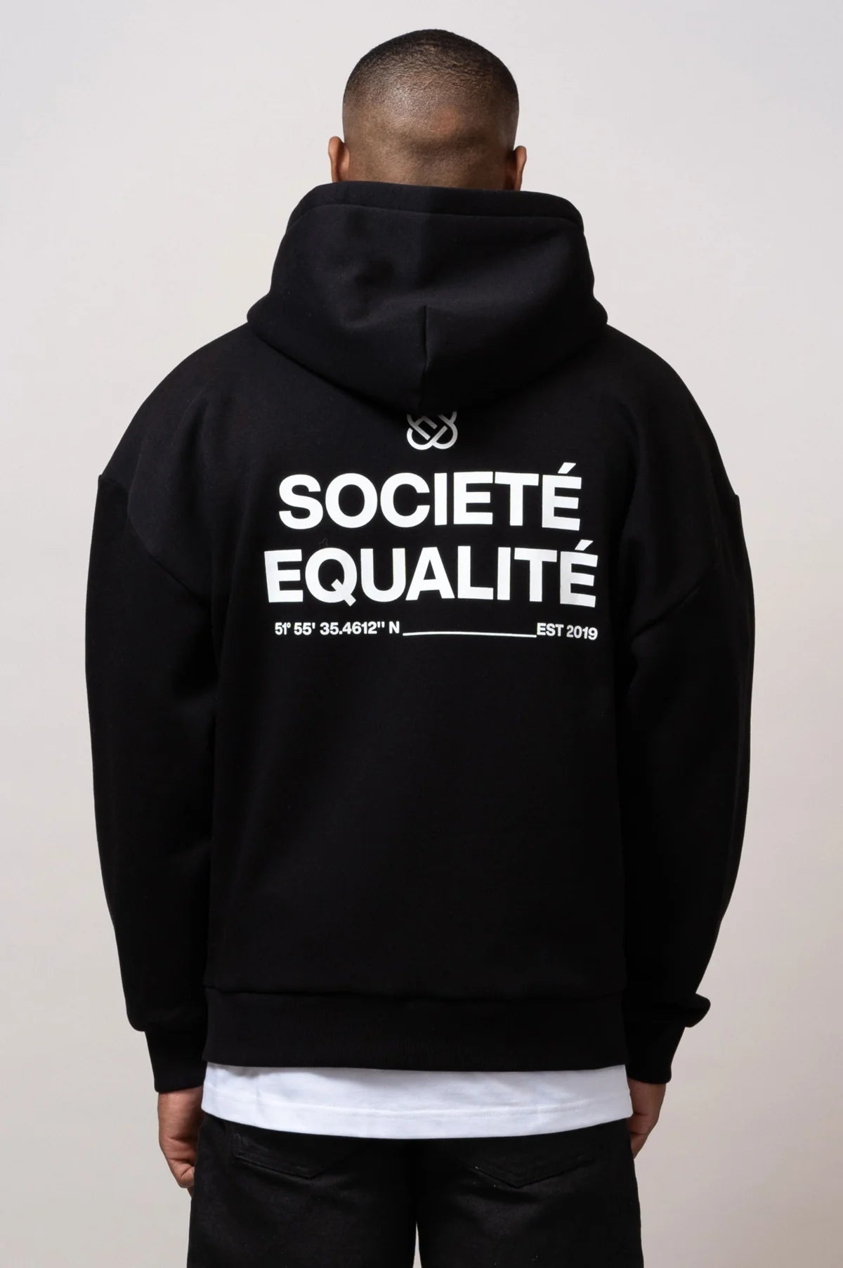 Equalite societe oversized full zip hoodie - black