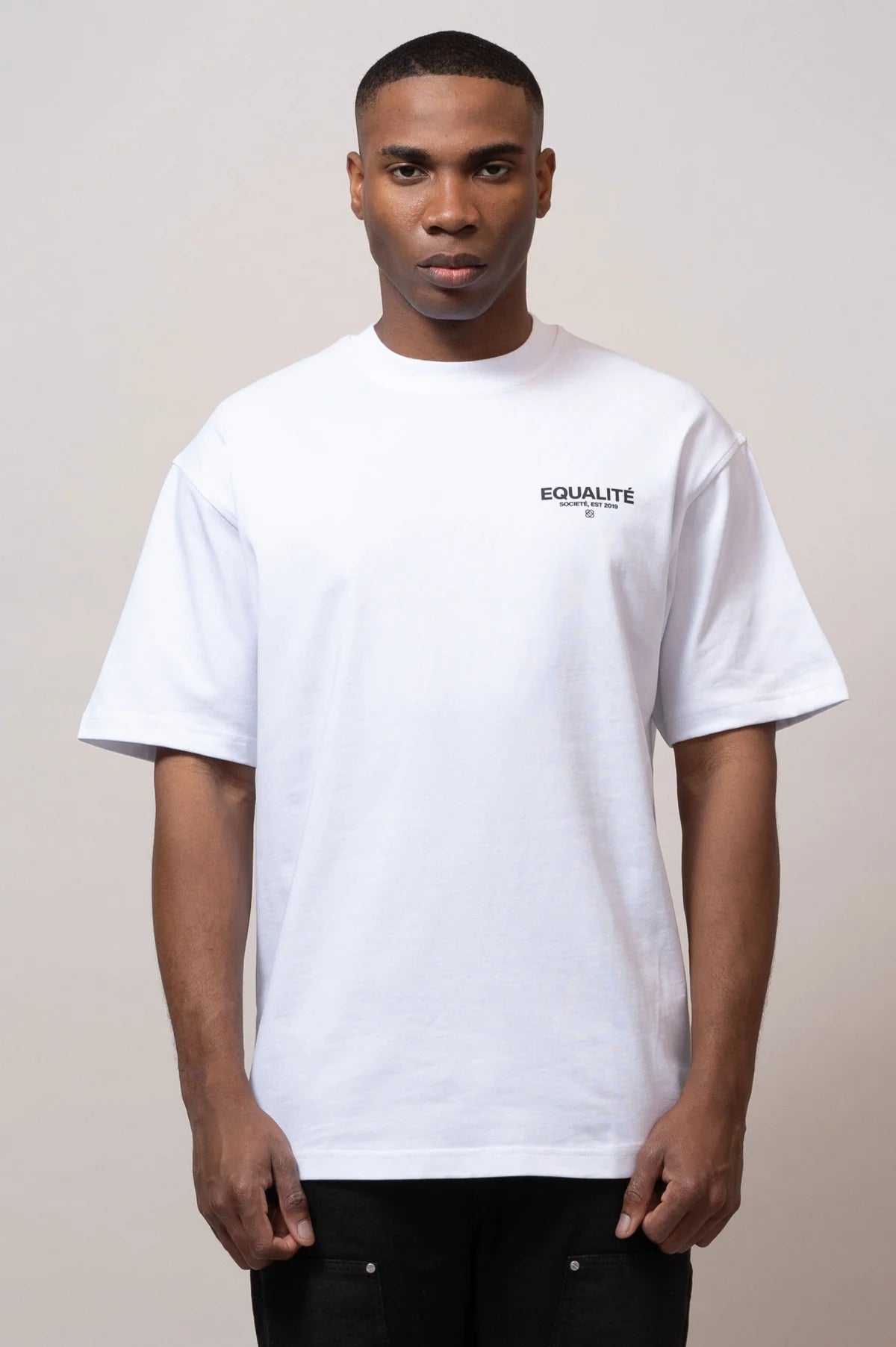 Equalite societe oversized tee - white