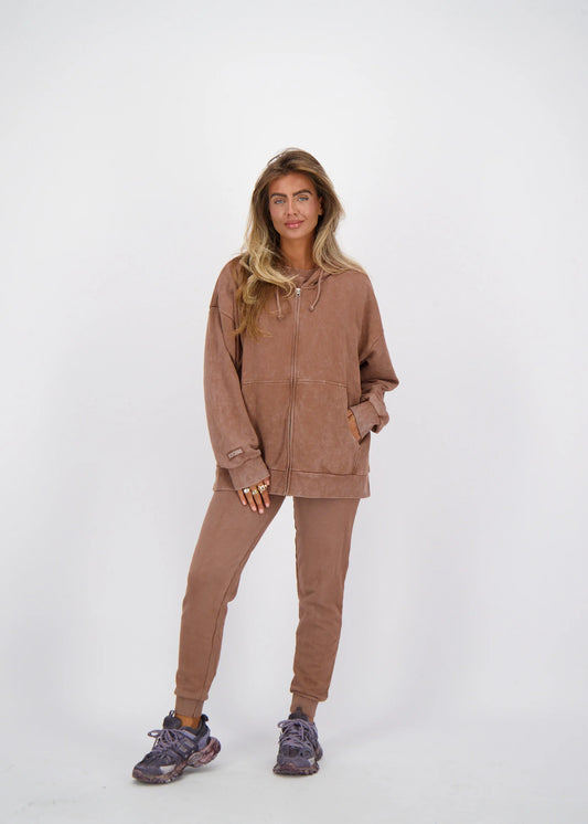 Reinders cardigan vintage wash - wash cacao